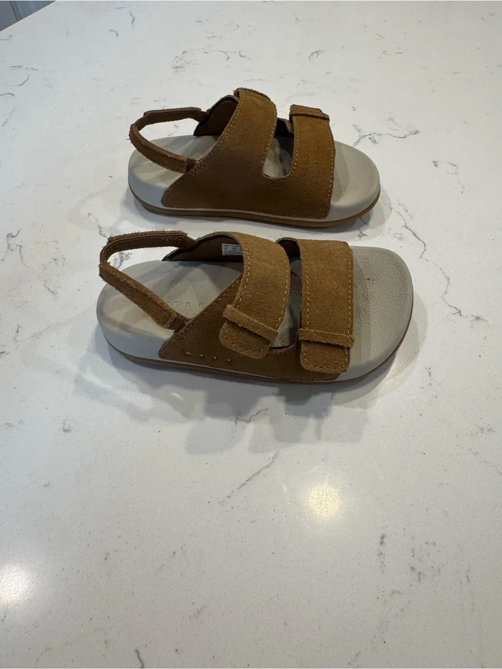 Reef Kids' Little Ojai sandals in tan suede Toddler size 9
